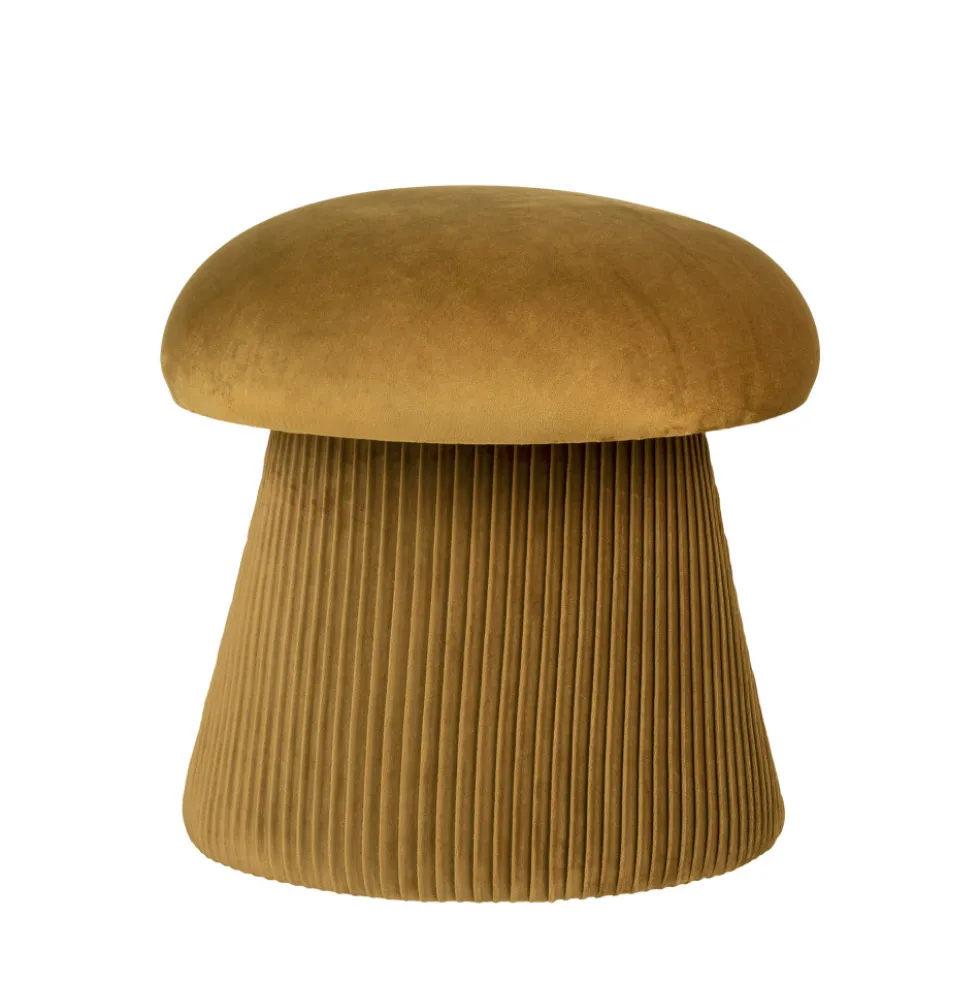 HAMPTON Pouf champignon en velours ø39cm