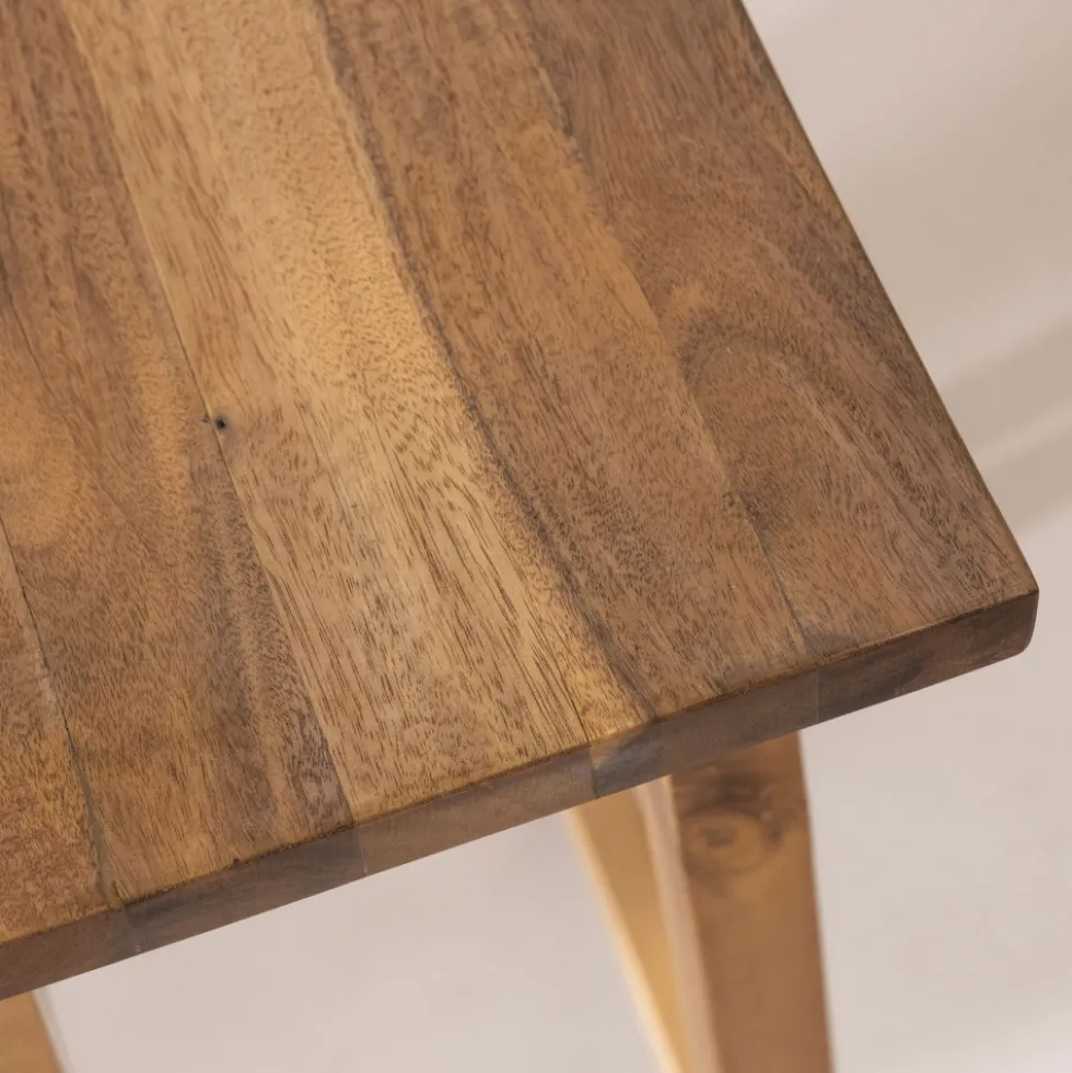 HANOTILO Tabouret de bar en acacia H66cm