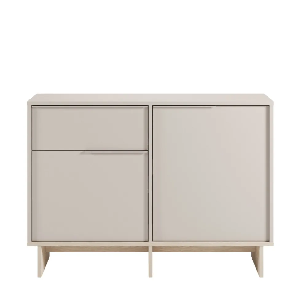 HARRIET Buffet 2 portes 1 tiroir en bois et métal L120cm