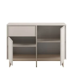 HARRIET Buffet 2 portes 1 tiroir en bois et métal L120cm