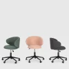 HAVEL Chaise de bureau en tissu et métal
