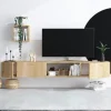 HEAVY Meuble TV suspendu 3 portes en bois L180cm