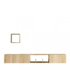 HEAVY Meuble TV suspendu 3 portes en bois L180cm