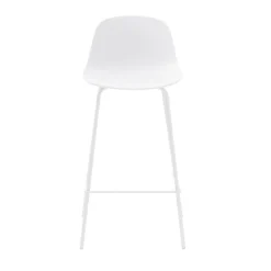 HEL Lot de 2 chaises de bar en plastique et métal H67,5cm