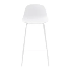 HEL Lot de 2 chaises de bar en plastique et métal H67,5cm