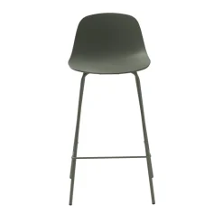 HEL Lot de 2 chaises de bar en plastique et métal H67,5cm