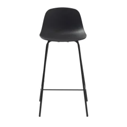 HEL Lot de 2 chaises de bar en plastique et métal H67,5cm
