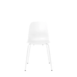 HEL Lot de 4 chaises en plastique et métal