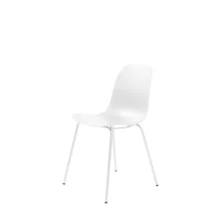 HEL Lot de 4 chaises en plastique et métal