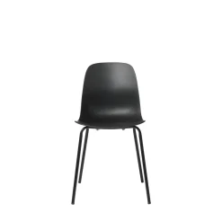 HEL Lot de 4 chaises en plastique et métal