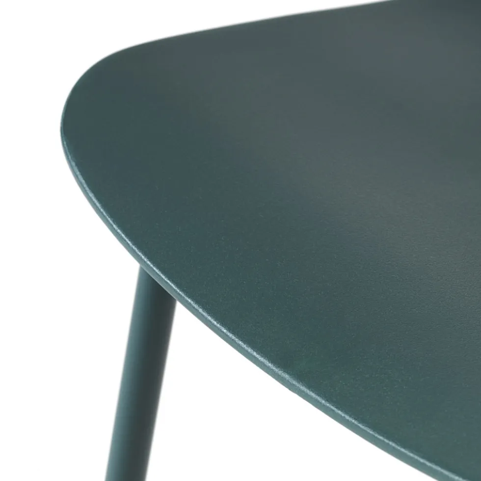HEL Lot de 4 chaises en plastique et métal
