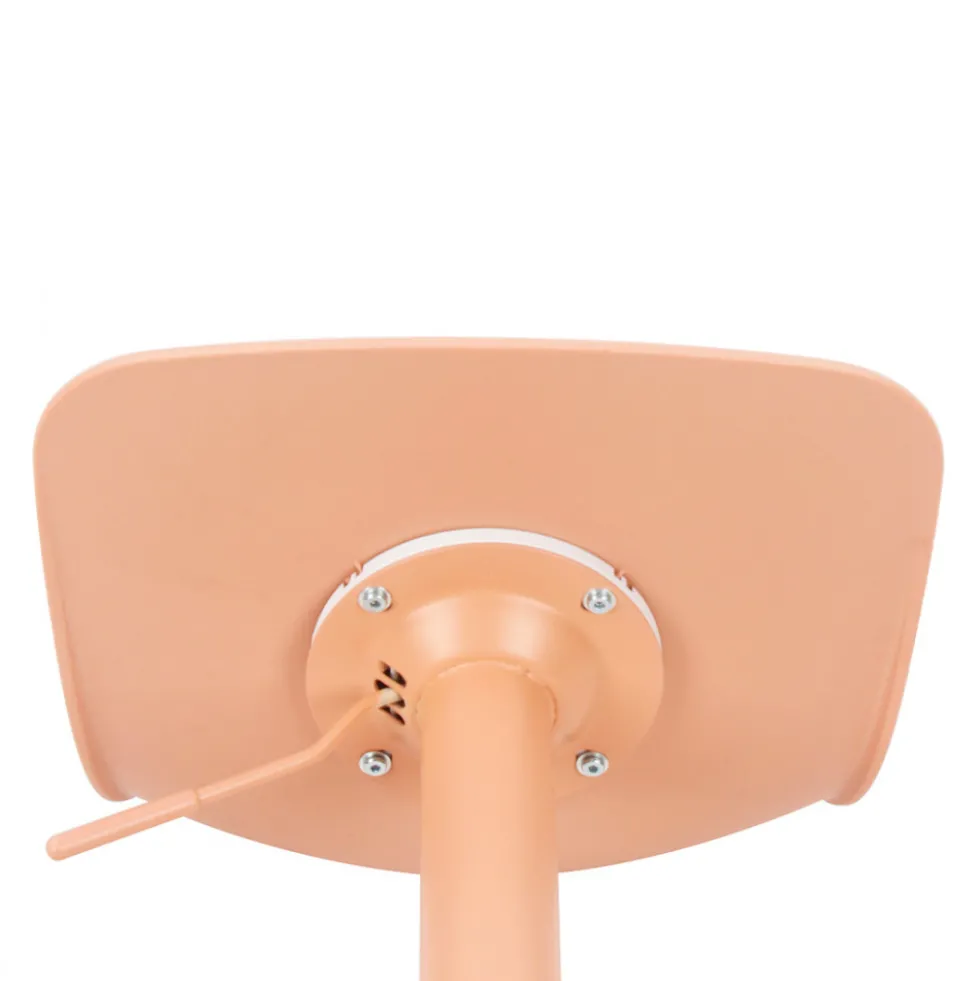 HERIBO Lot de 2 chaises de bar réglables en plastique et métal H58-79cm