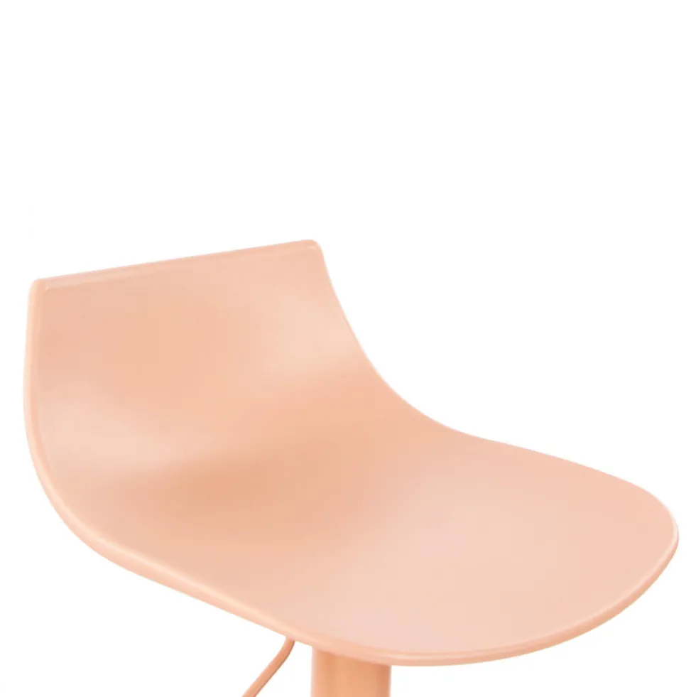 HERIBO Lot de 2 chaises de bar réglables en plastique et métal H58-79cm
