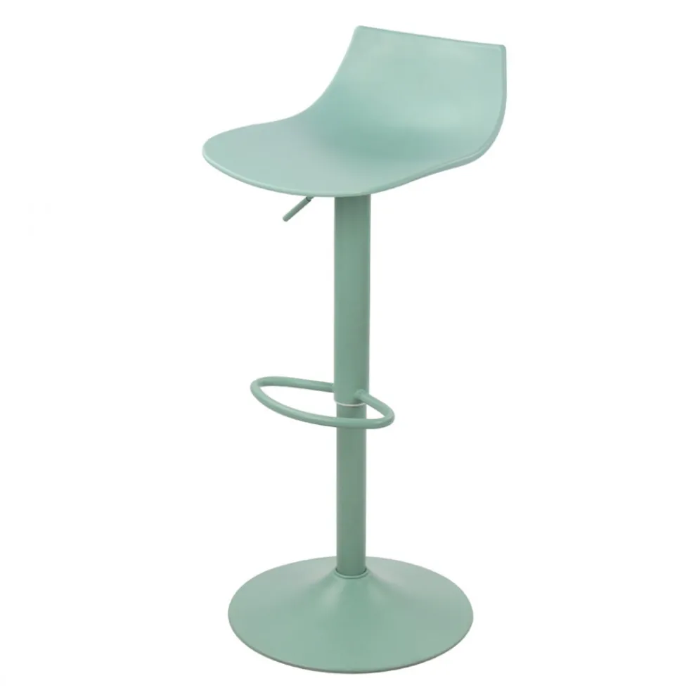 HERIBO Lot de 2 chaises de bar réglables en plastique et métal H58-79cm