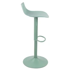 HERIBO Lot de 2 chaises de bar réglables en plastique et métal H58-79cm