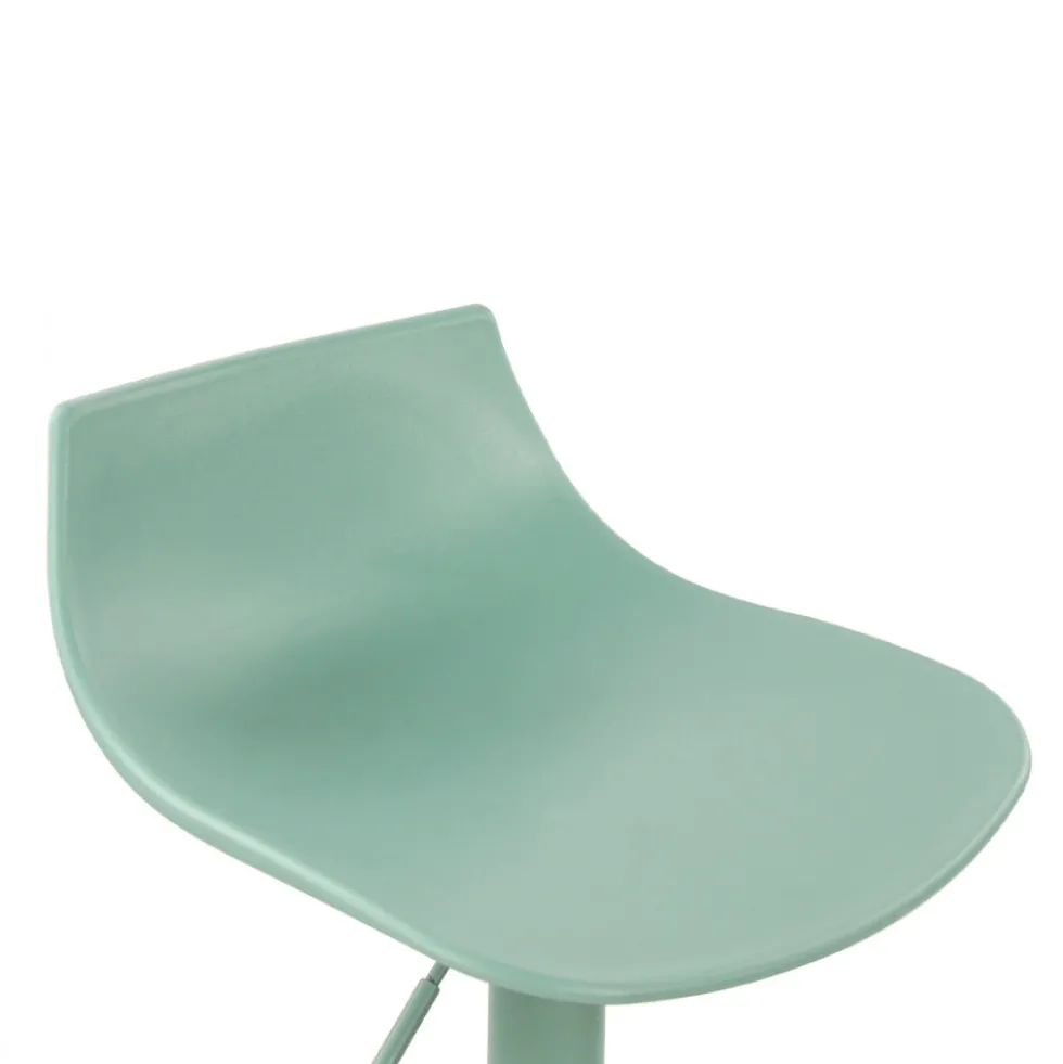 HERIBO Lot de 2 chaises de bar réglables en plastique et métal H58-79cm