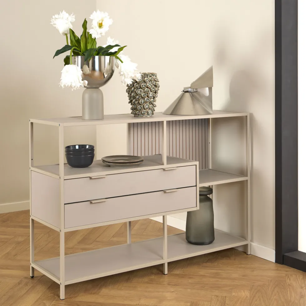 HEXA Étagère 2 tiroirs en métal L114cm