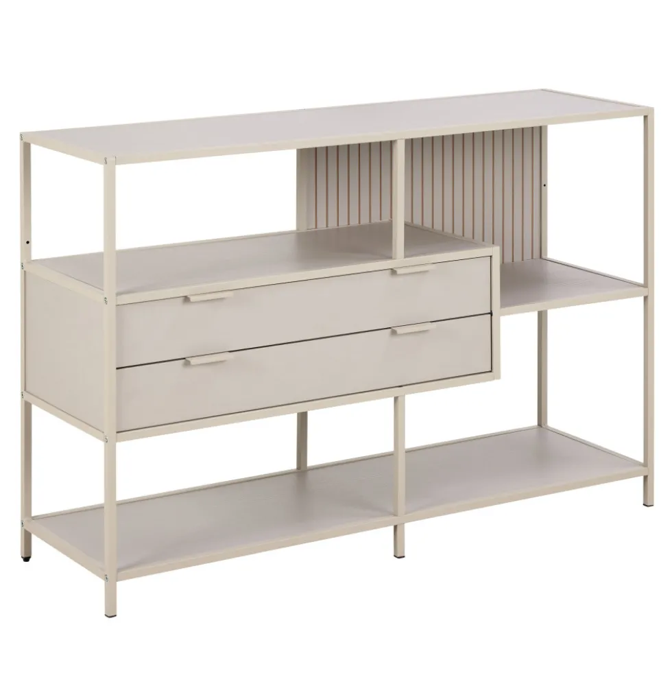 HEXA Étagère 2 tiroirs en métal L114cm