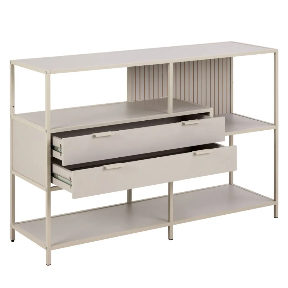 HEXA Étagère 2 tiroirs en métal L114cm