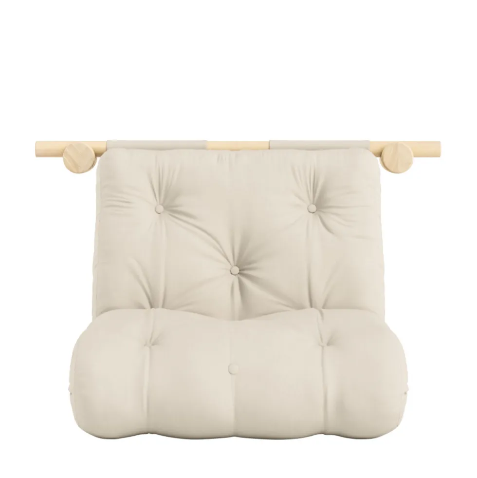 HOOKED Fauteuil convertible en tissu et bois avec accroches murales
