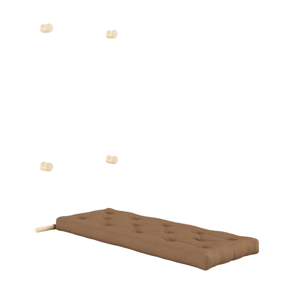 HOOKED Fauteuil convertible en tissu et bois avec accroches murales
