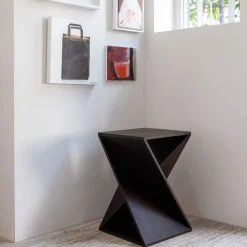 IKEM Table d'appoint carrée en bois 41x41cm