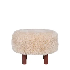 INVERNESS Pouf rond imitation fourrure ø50cm