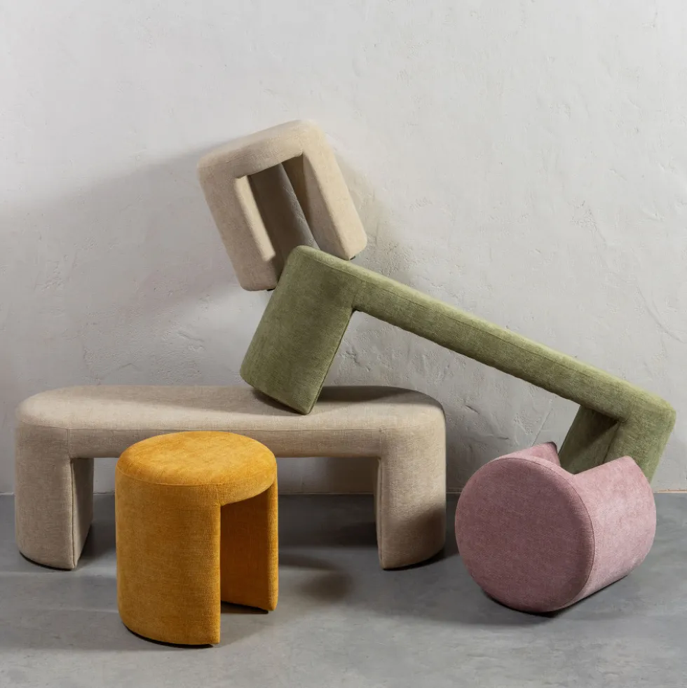 JACOB Banc en tissu L130cm