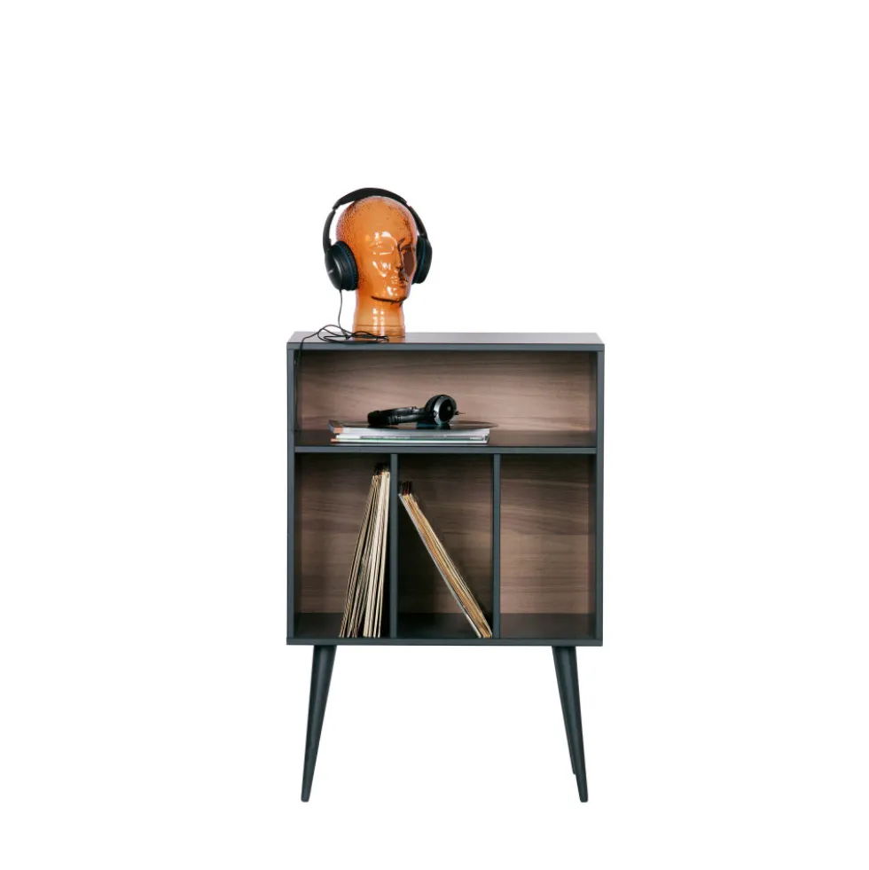 JAMES Meuble de rangement disques vinyles en bois