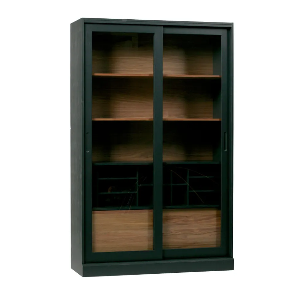 JAMES Vitrine 2 portes en bois H200cm