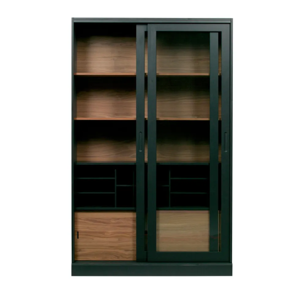 JAMES Vitrine 2 portes en bois H200cm