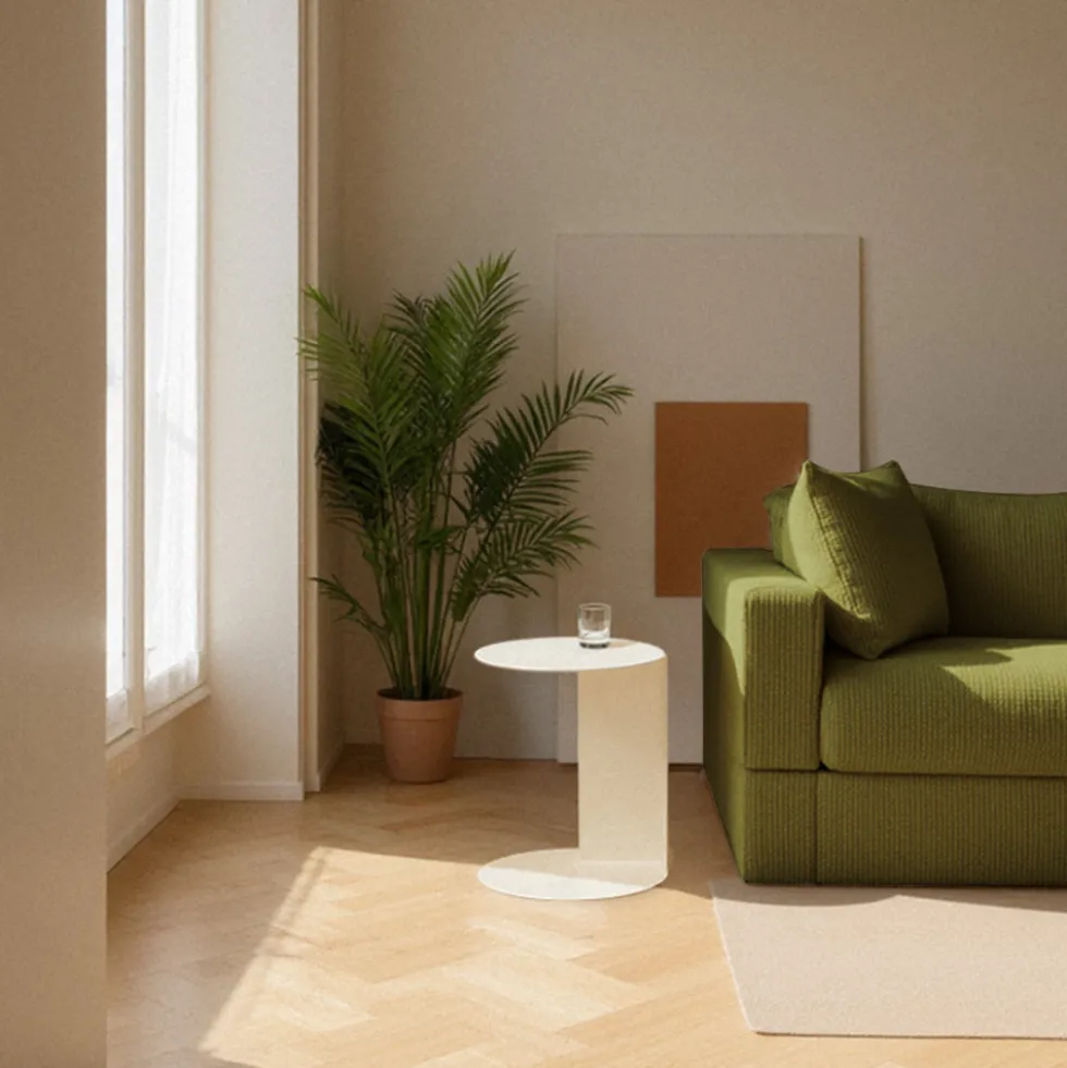 JIMY Table d'appoint en métal H50cm