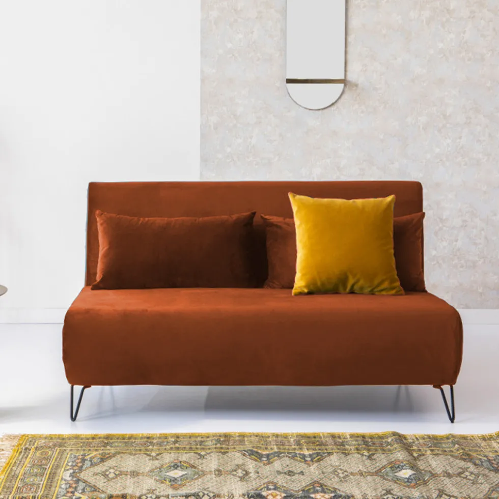 JOE HARPER Canapé convertible 2 places en velours