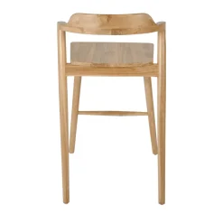 JOKO Lot de 2 chaises de bar en teck H65cm