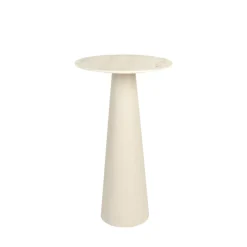 JOYA Table d'appoint ronde effet travertin ø40cm H70cm