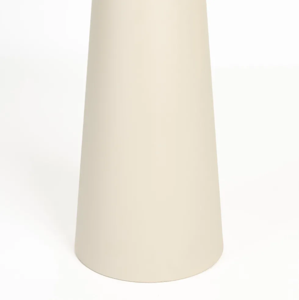 JOYA Table d'appoint ronde effet travertin ø40cm H70cm