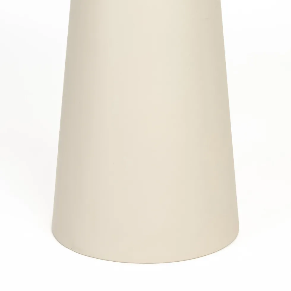 JOYA Table d'appoint ronde effet travertin ø40cm H52cm