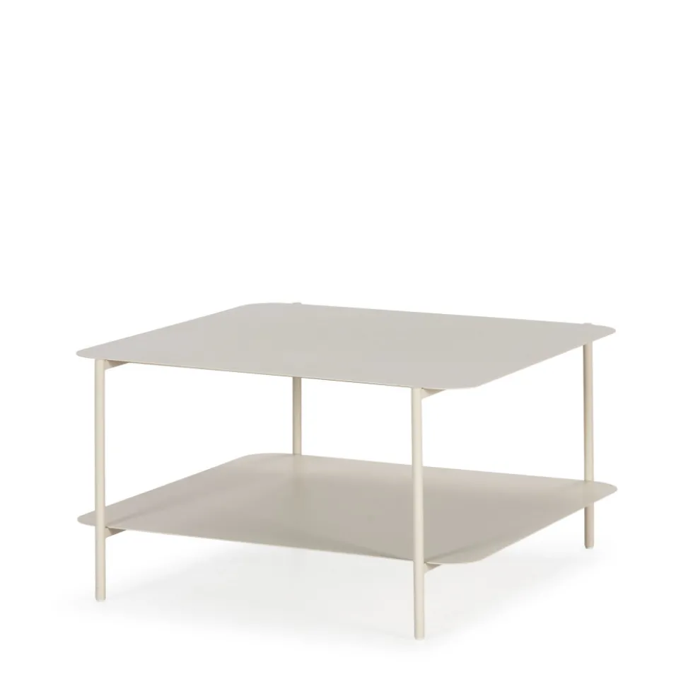 JUDITH Table basse en métal à double plateau