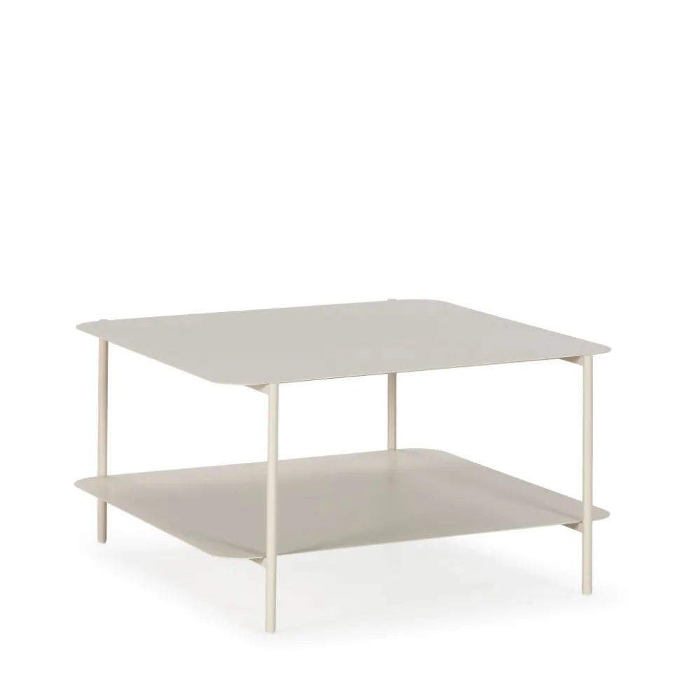 JUDITH Table basse en métal à double plateau