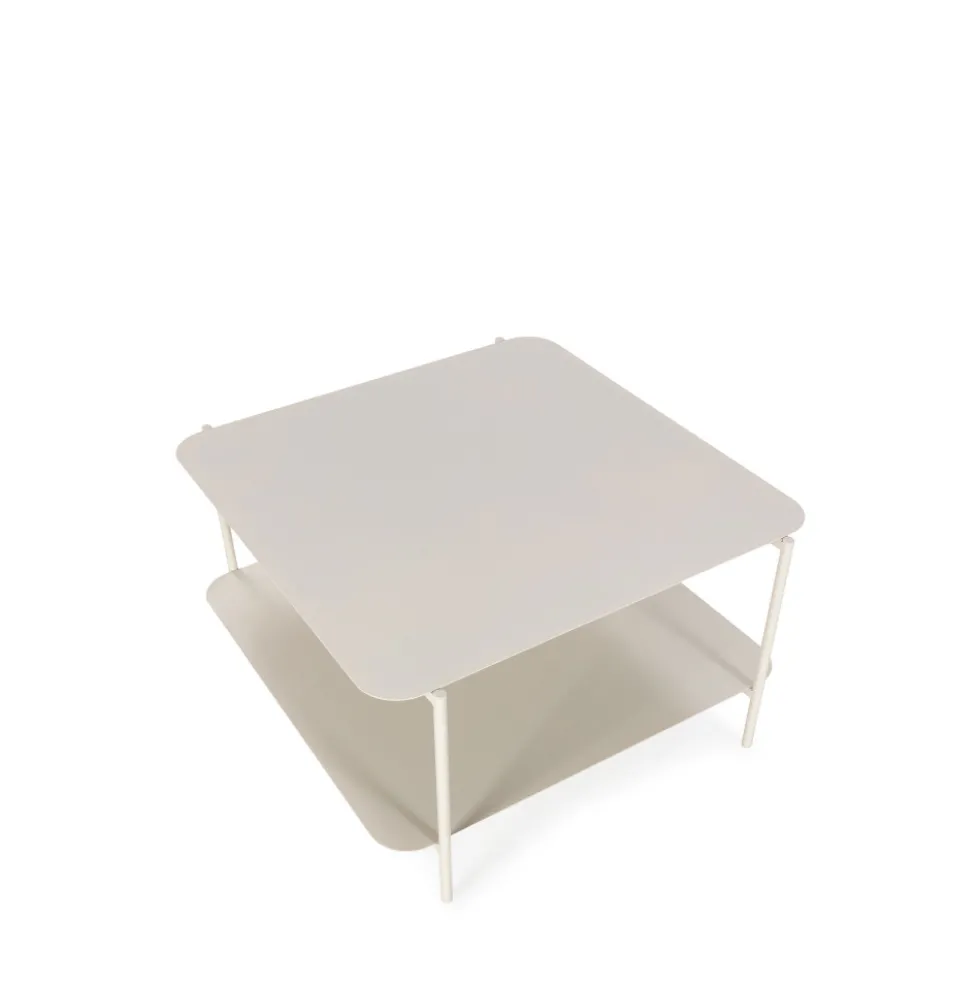 JUDITH Table basse en métal à double plateau