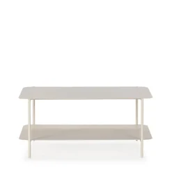 JUDITH Table basse rectangulaire en métal à double plateau