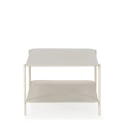 JUDITH Table basse rectangulaire en métal à double plateau