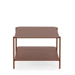 JUDITH Table basse rectangulaire en métal à double plateau