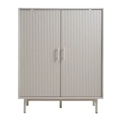 JURA Buffet haut 2 portes en bois et métal H125cm