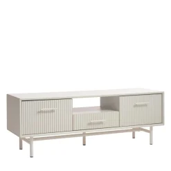 JURA Meuble TV 2 portes 1 tiroir en bois et métal L140cm