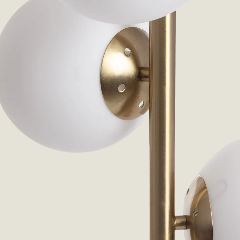 KANO Lampadaire avec 3 points lumineux en verre H148cm