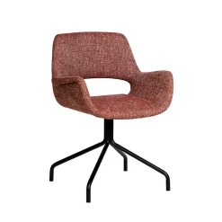 KENDO Chaise de bureau pivotante en tissu et métal