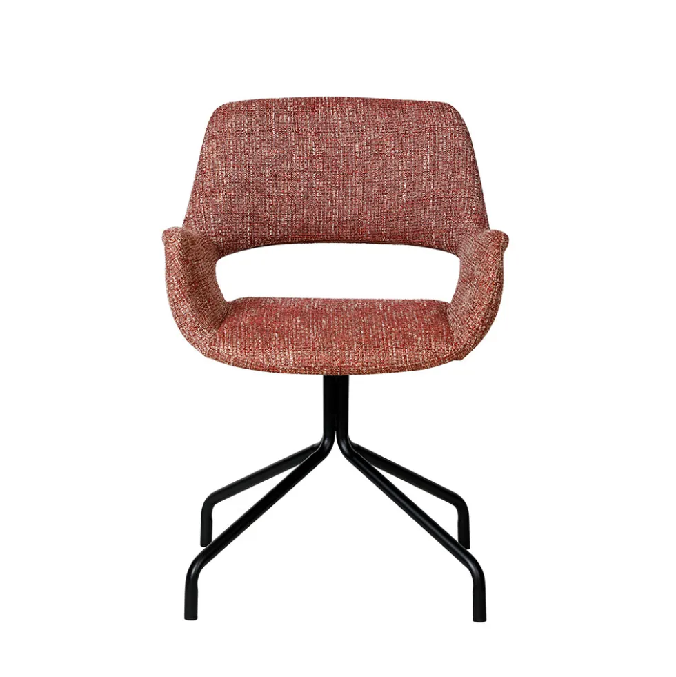 KENDO Chaise de bureau pivotante en tissu et métal