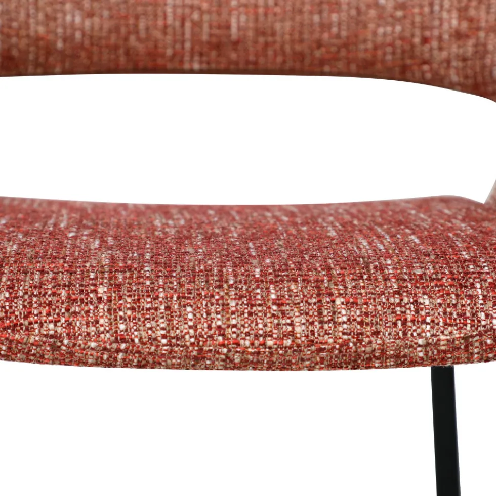 KENDY Lot de 2 fauteuils de table en tissu et métal