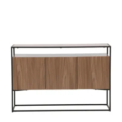 KINGSPORT Buffet 3 portes en bois et métal L120cm